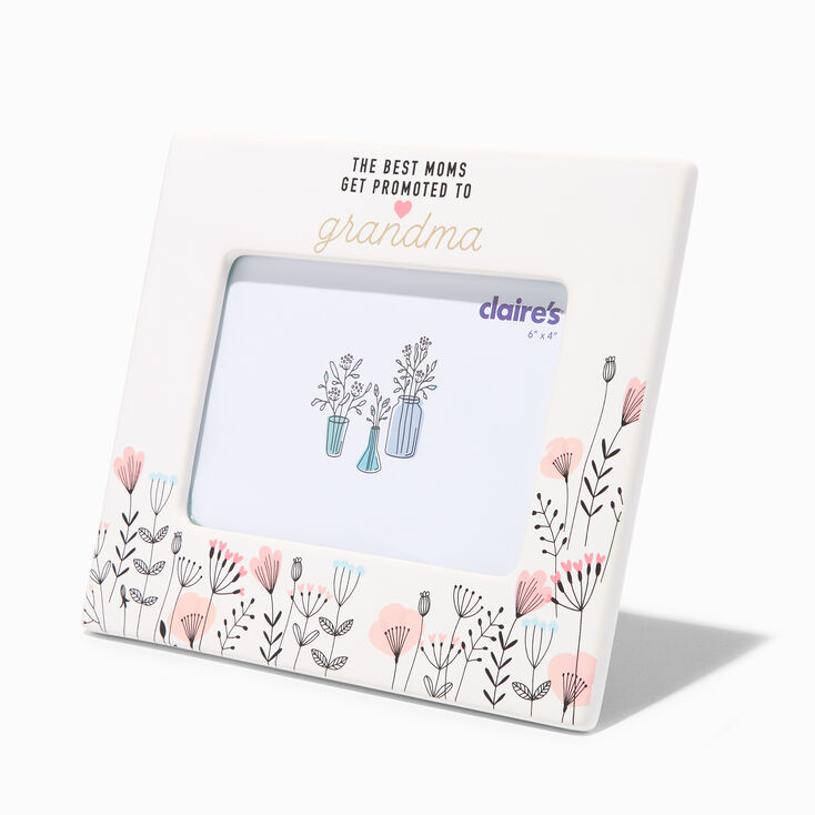 The Best Moms Get Promoted To Grandma Ceramic Photo Frame,