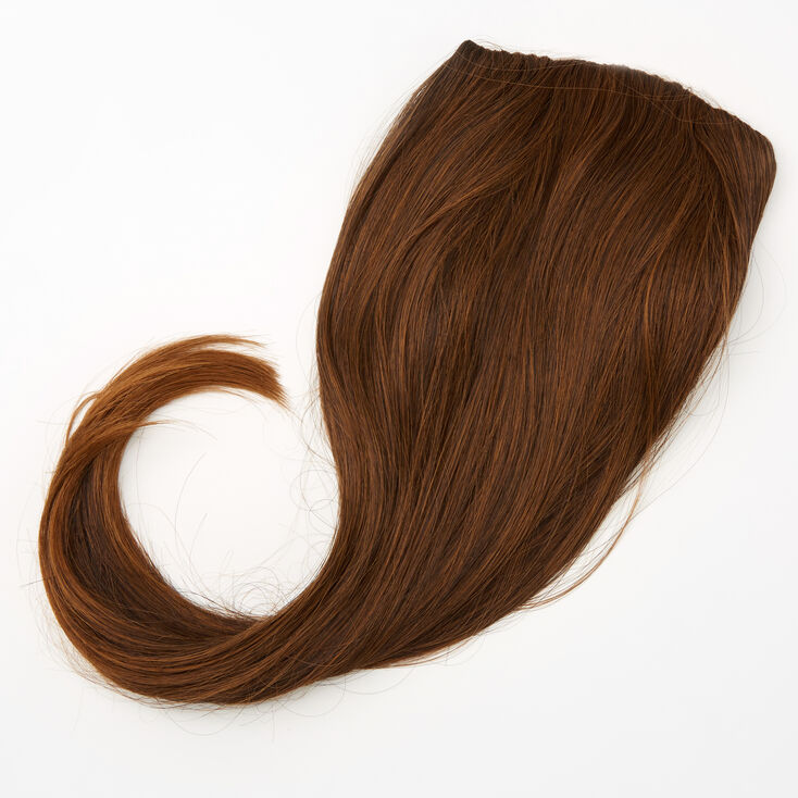 Claire's Extensions de cheveux synthétiques à clip couronne booster - Brun