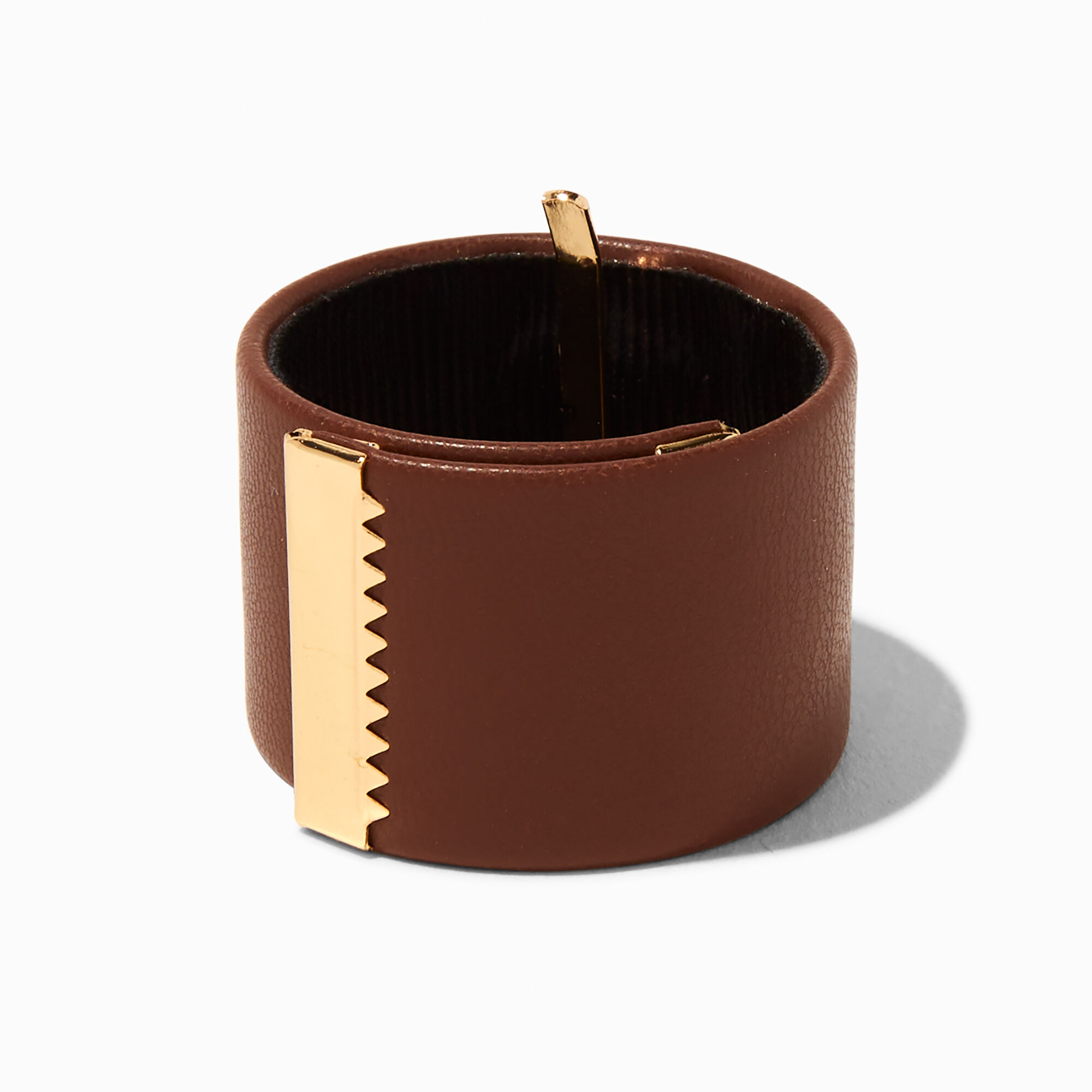 Brown Snap-On Ponytail Holder Hair Tie,