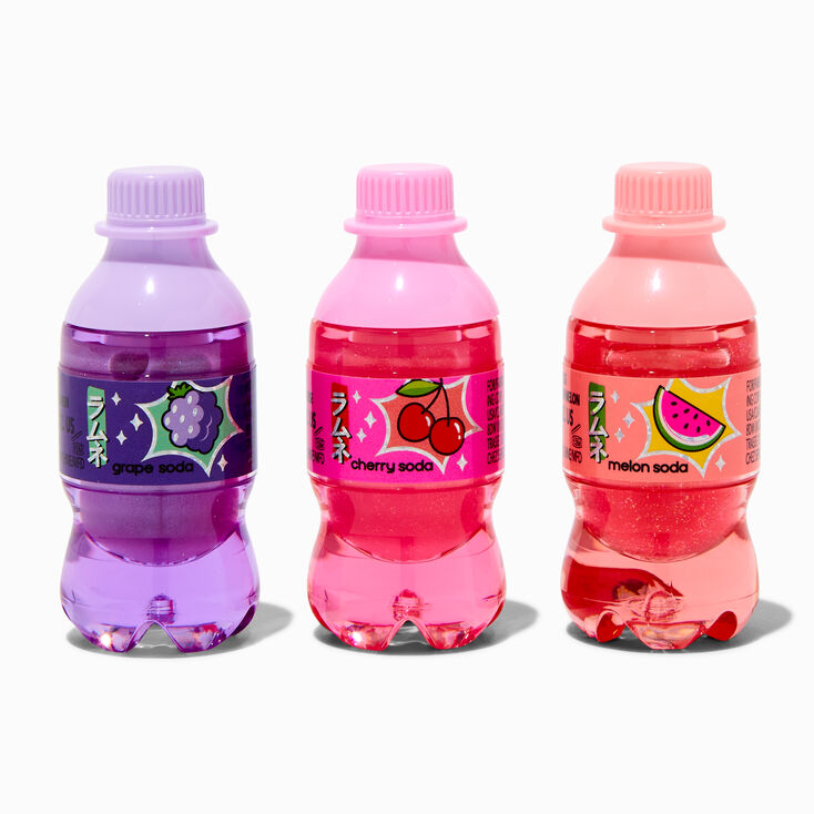 Mini Soda Bottle Lip Balm Set - 3 Pack,