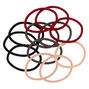 Black, Grey, Pink &amp; Red Hair Ties - 30 Pack,