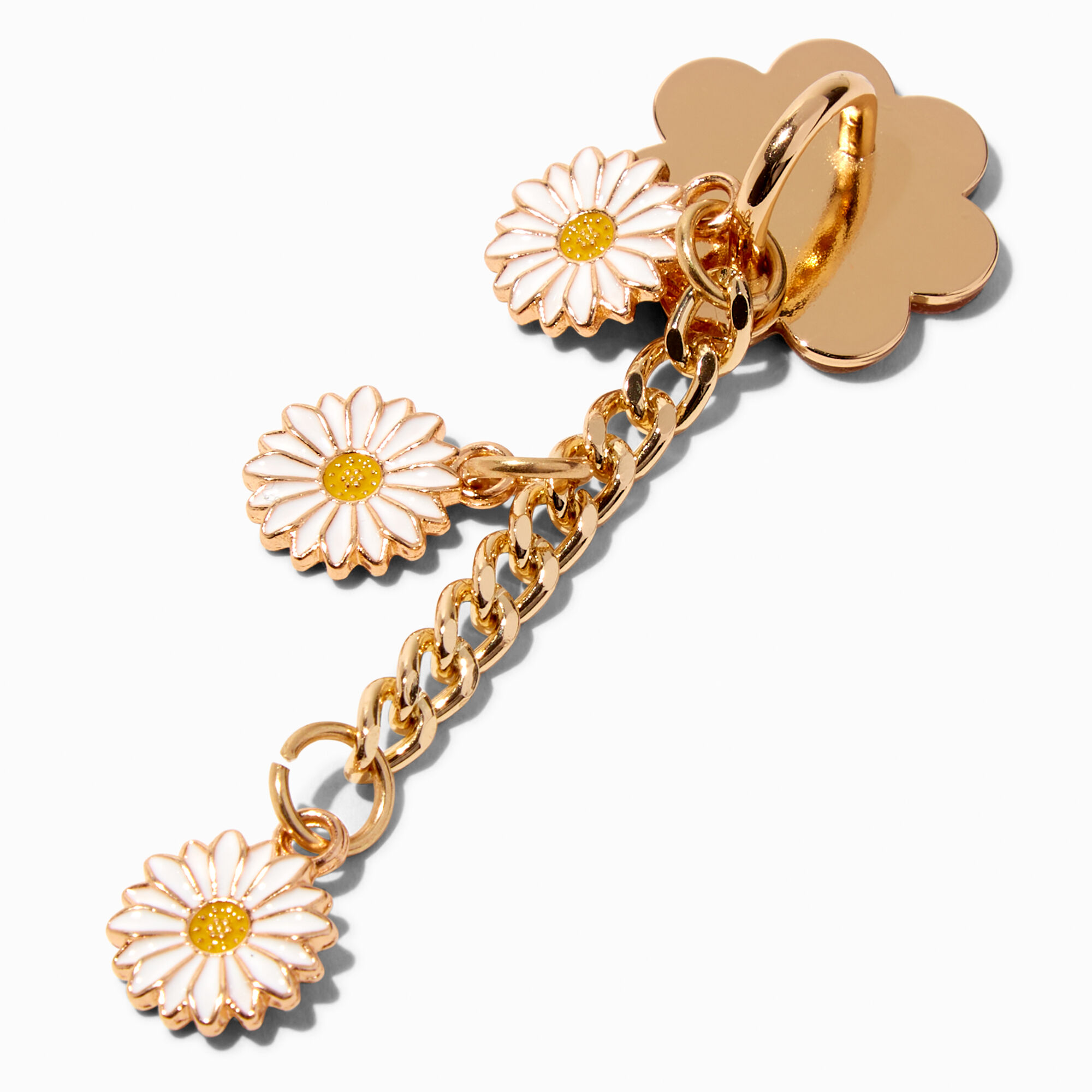 View Claires Enamel Daisy Chain Ring Stand Gold information