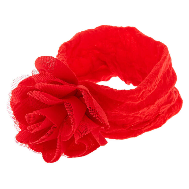 Claire's Bandeau floral rouge du Club Claire's