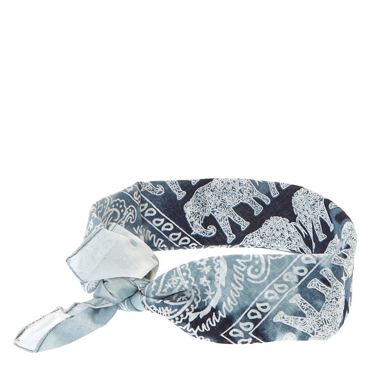 Claire's Bandeau style bandana éléphant cachemire gris