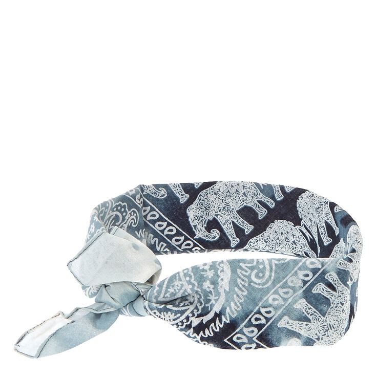 Bandeau bandana &eacute;l&eacute;phant motif cachemire,