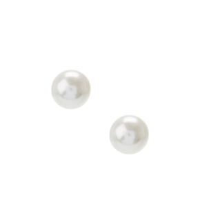 Clous d&#39;oreille 12&nbsp;mm avec perles d&rsquo;imitation couleur ivoire,