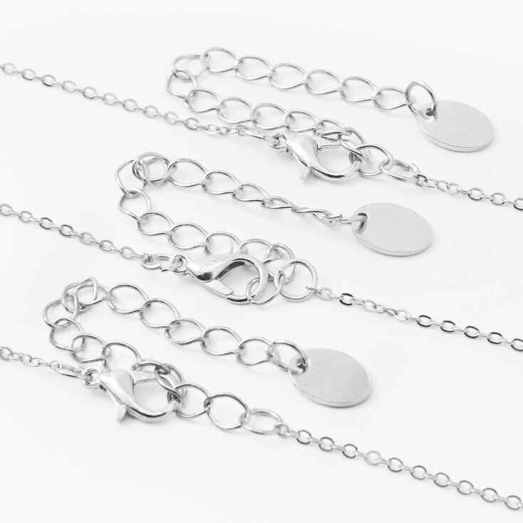 Silver Best Friends Ombr&eacute; Mystical Gem Pendant Necklaces - 3 Pack,