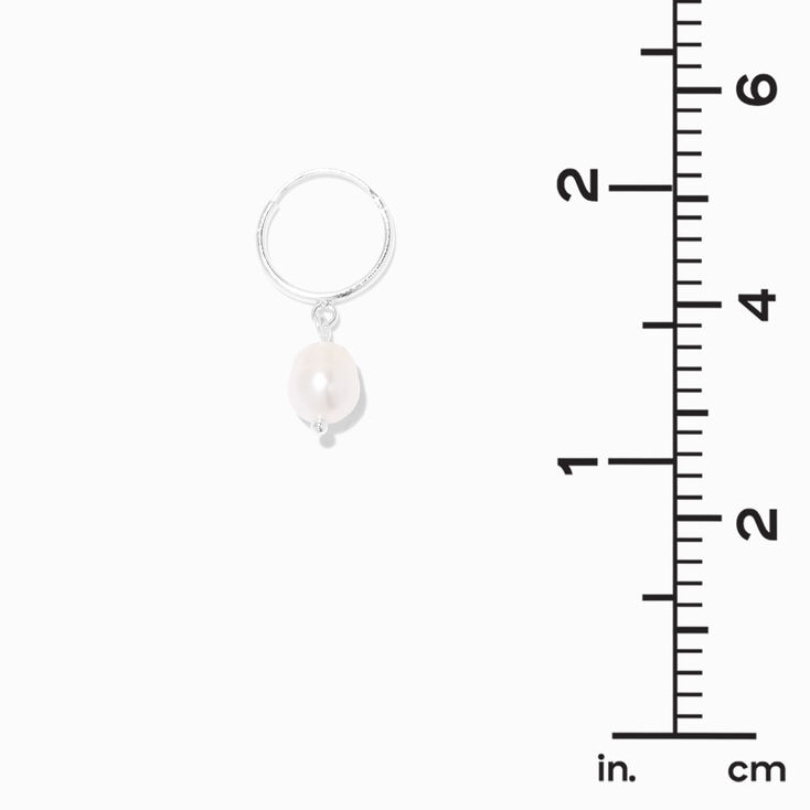 C LUXE by Claire&#39;s Sterling Silver 12MM Pearl Drop Earrings,