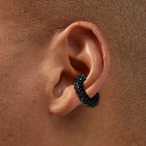 Black Crystal Pav&eacute; Chunky Ear Cuff,