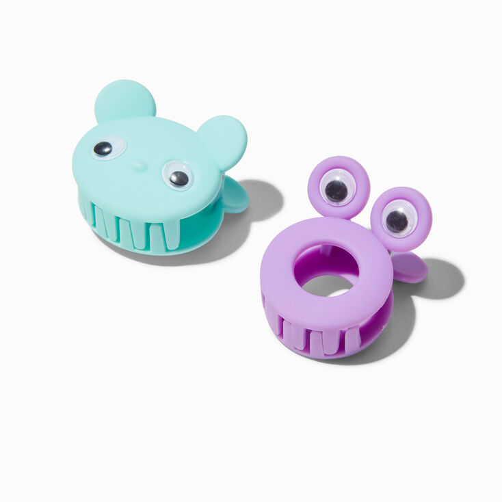 Claire&#39;s Club Purple &amp; Blue Critter Hair Claws - 2 Pack,
