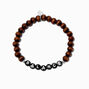 Brown &#39;&#39;Balance&#39;&#39; Beaded Stretch Bracelet,