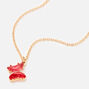Butterfly Birthstone 16&quot; Gold Pendant Necklace - February,