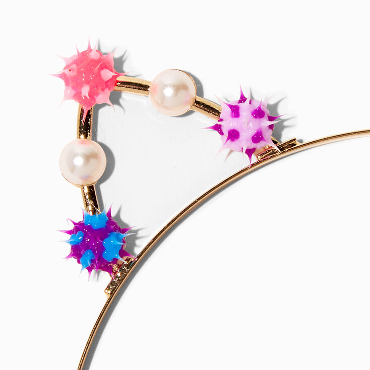 Rave Ball &amp; Pearl Cat Ears Headband,