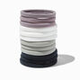 Gray Tonal Rolled Hair Ties - 12 Pack,