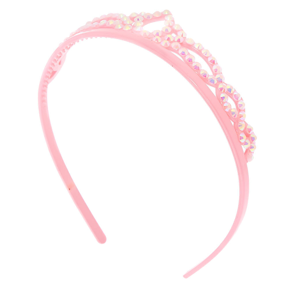 Claire s Club Tiara Headband Pink Claire s US