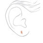 18kt Rose Gold Plated Crystal Leaf Stud Earrings,