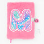 Bejeweled Initial Fuzzy Lock Diary - M,