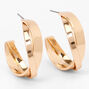 Gold-tone 25mm Crisscross Hoop Earrings,