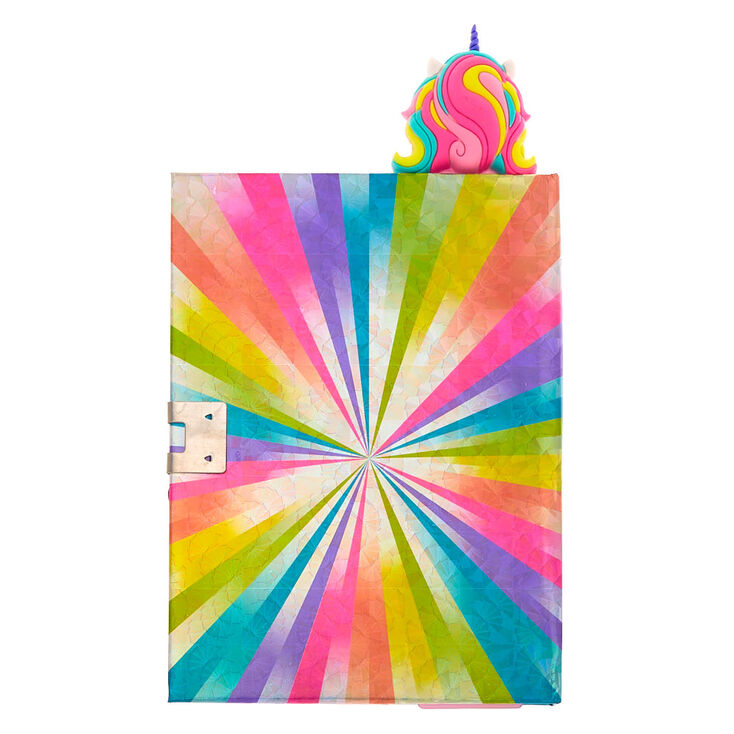 Miss Glitter the Unicorn Popover Bookmark Lock Notebook - Pink,