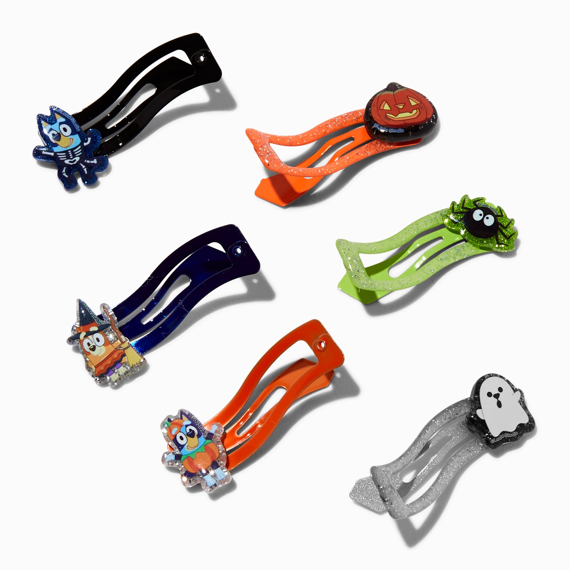 Bluey Halloween Snap Hair Clips - 6 Pack,