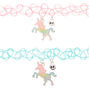 Best Friends Pastel Unicorn Glow In The Dark Tattoo Choker Necklaces - 2 Pack,