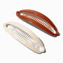 Brown &amp; Ivory Banana Clip Hair Claws - 2 Pack,
