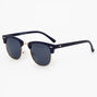 Navy Blue Retro Browline Sunglasses,