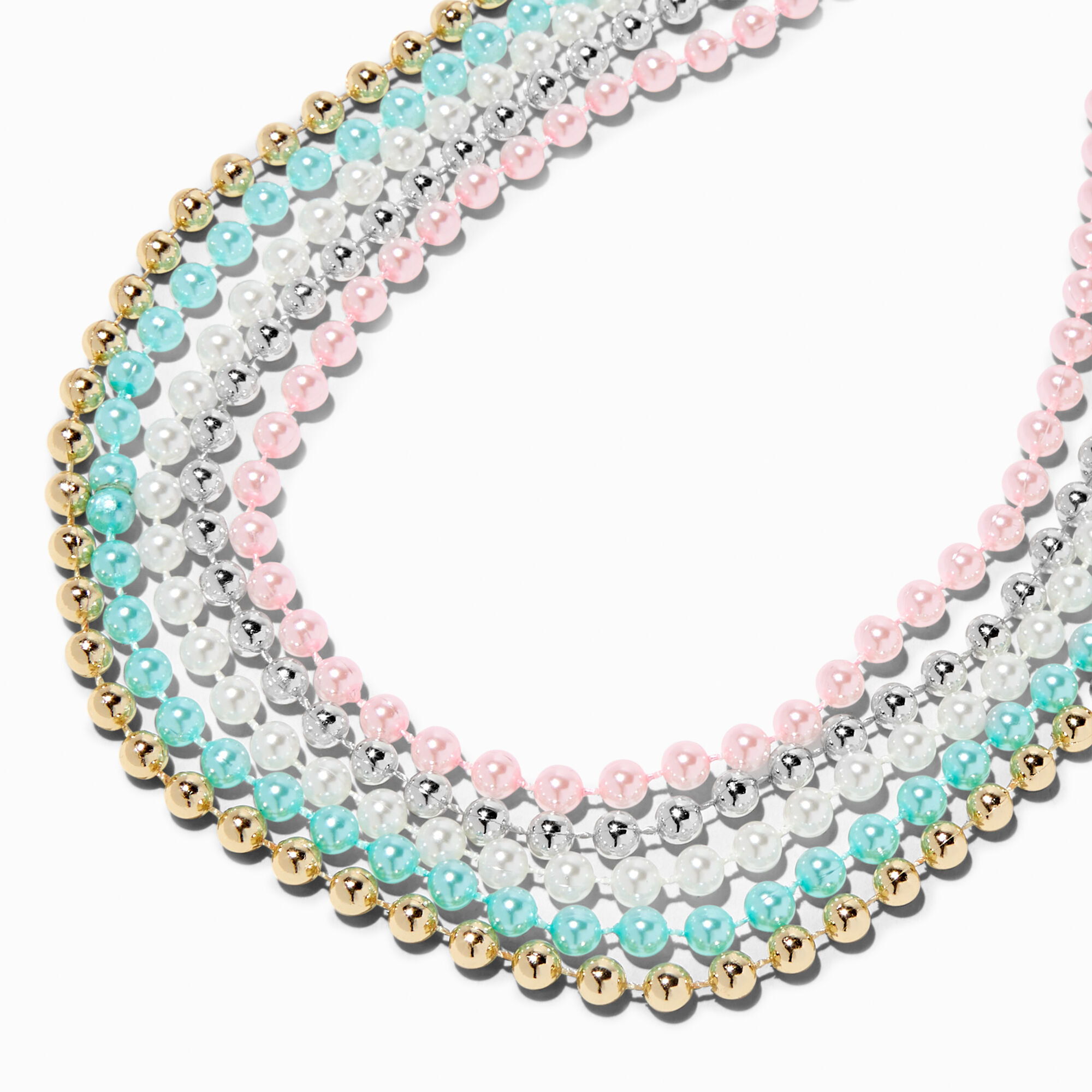 Multicolor Alloy Based Beaded Necklace Set 505JW06