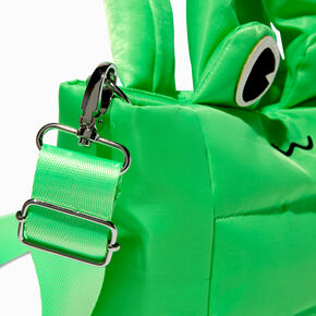 Green Frog Quilted Crossbody Tote Bag,