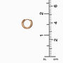 Gold-tone Cubic Zirconia 10mm Stacked Huggie Hoop Earrings,