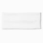 White Flat Ribbed Headwrap,