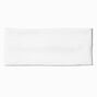 White Flat Ribbed Headwrap,