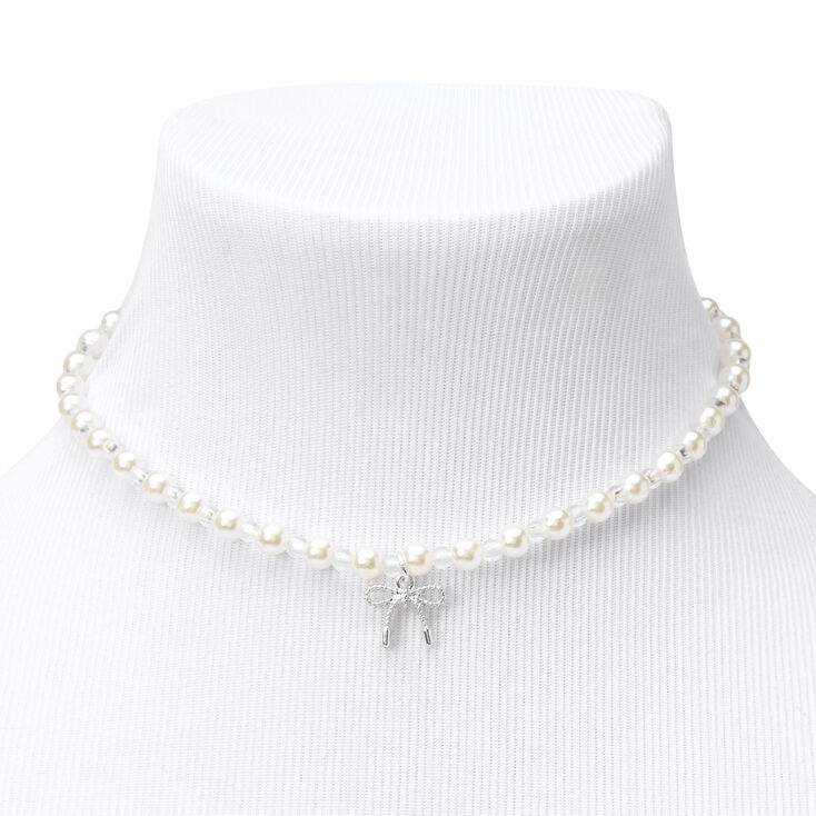 Claire&#39;s Club Special Occasion Bow Pearl Jewelry Set - 3 Pack,