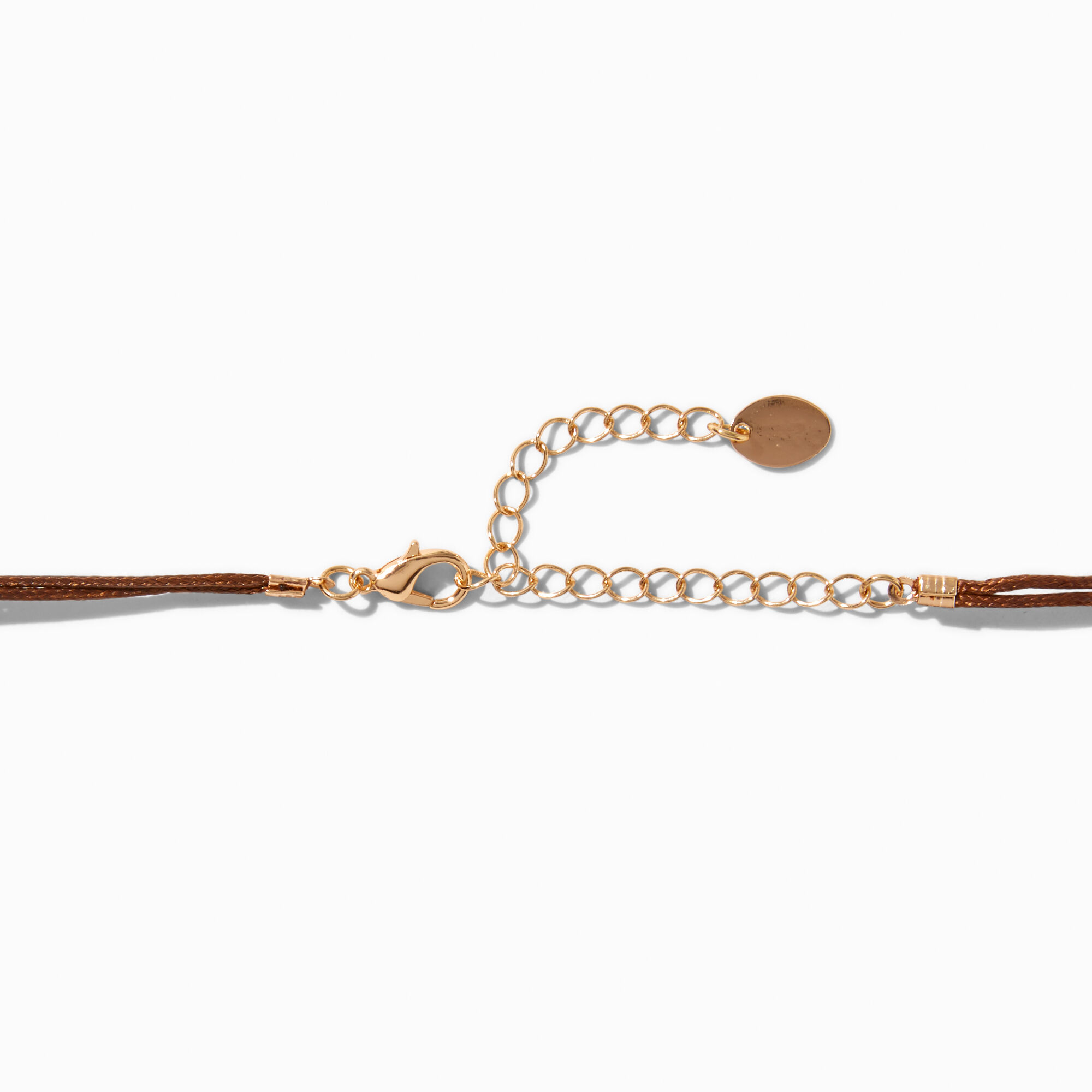 Gold-tone Flower Pendant Choker Necklace ,