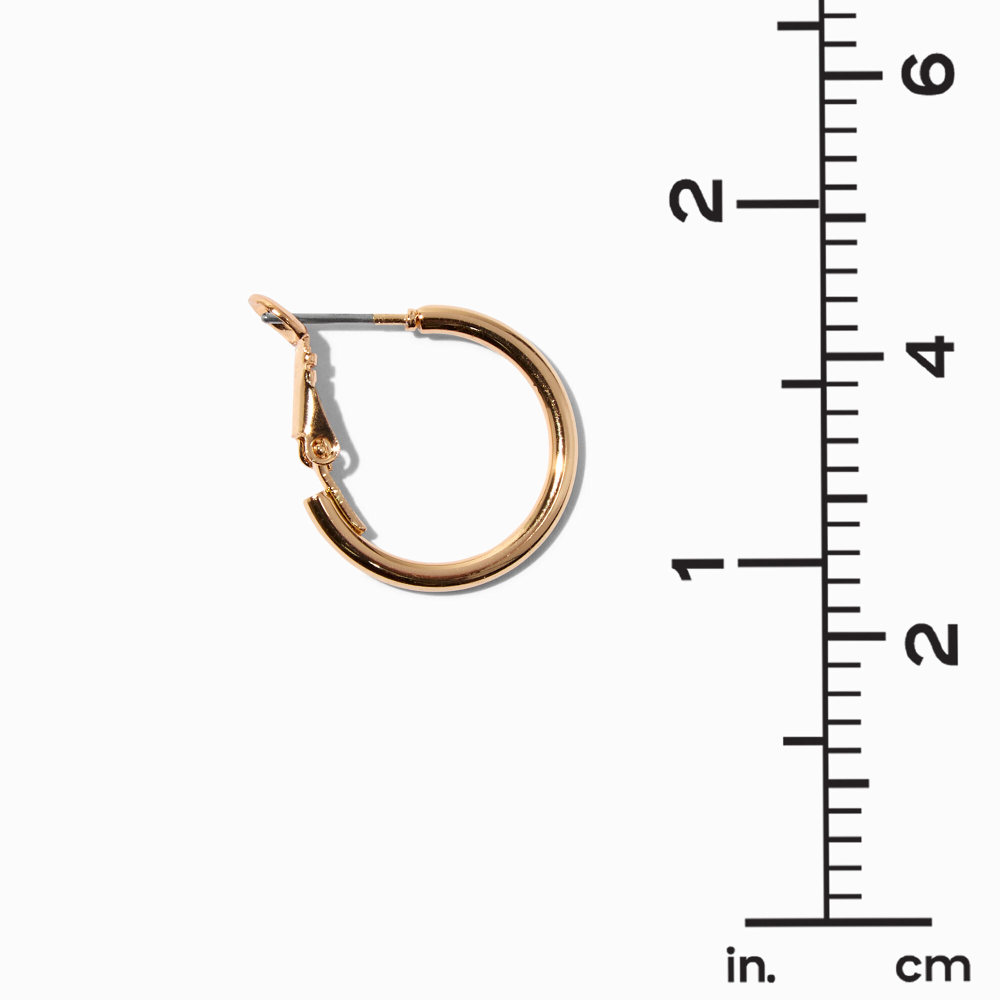 Gold-tone 20mm Tube Hoop Earrings
