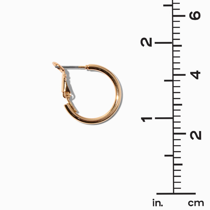 Gold 20MM Tube Hoop Earrings,