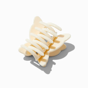 Cream Butterfly Medium Hair Claw,