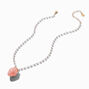Pearl Chain Strawberry Pendant Necklace,