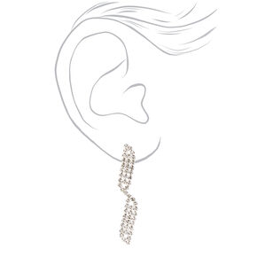 Silver-tone Rhinestone Waves Jewelry Set - 2 Pack,