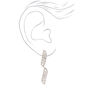 Silver-tone Rhinestone Waves Jewelry Set - 2 Pack,