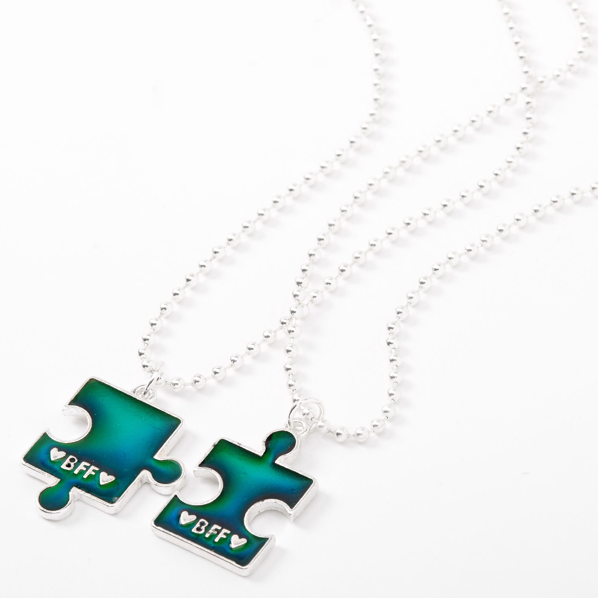 Best Friends Mood Puzzle Pendant Necklaces 2 Pack