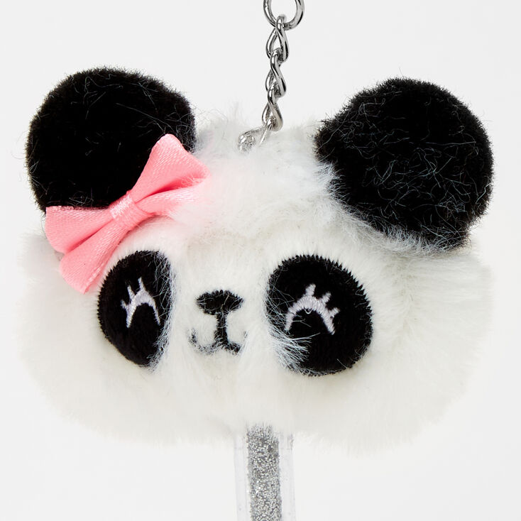 Stylo mini porte-cl&eacute;s panda - Blanc,