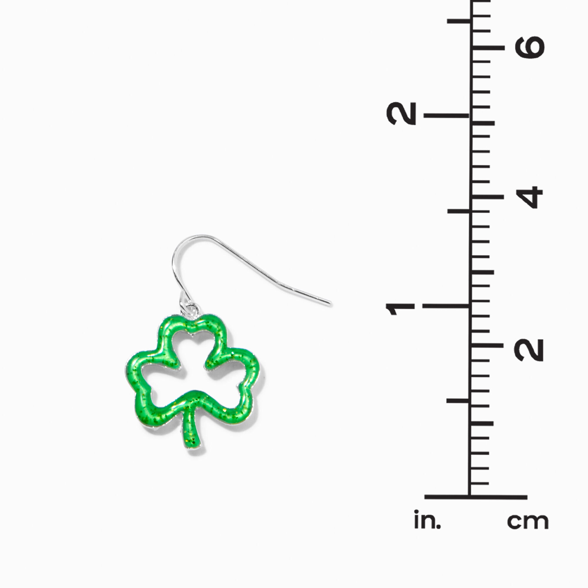 Pendantes 2,5 cm trèfle et paillettes Saint-Patrick,