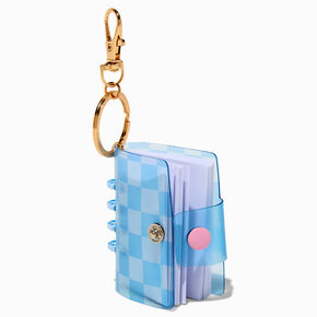 Blue Checkered Mini Diary Keychain,