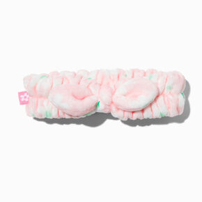 Pink Daisy Furry Makeup Bow Headwrap,