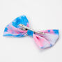Tie Dye Hair Bow Clip - Pink/Blue,