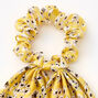 Small Ditsy Floral Hair Scrunchie Scarf - Yellow,