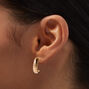 Gold-tone Mixed Hoop Earring Stackables Set - 9 Pack,