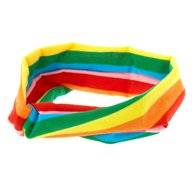 Rainbow Stripe Knot Headwrap | Claire's