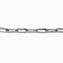 Silver-tone Large Paper Clip Chain Bracelet,